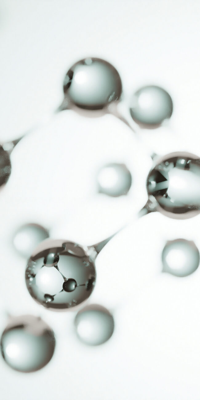 3D illustration. atom connection concept. Abstrack background. Science.