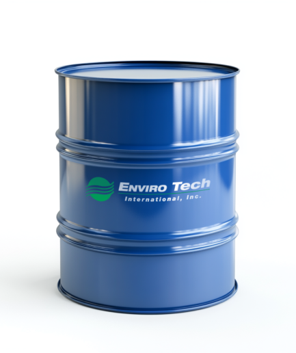 Blue industrial drum of EnSolv precision cleaning solvent from Enviro Tech International